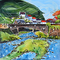 East Lyn River,Devon. A Limited Edition Giclée Print by Anya Simmons